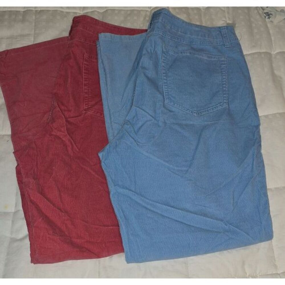 Lot Of 2 Talbots‎  Womens Size I6  Corduroy  Stretch Boot  Leg Casual Classic